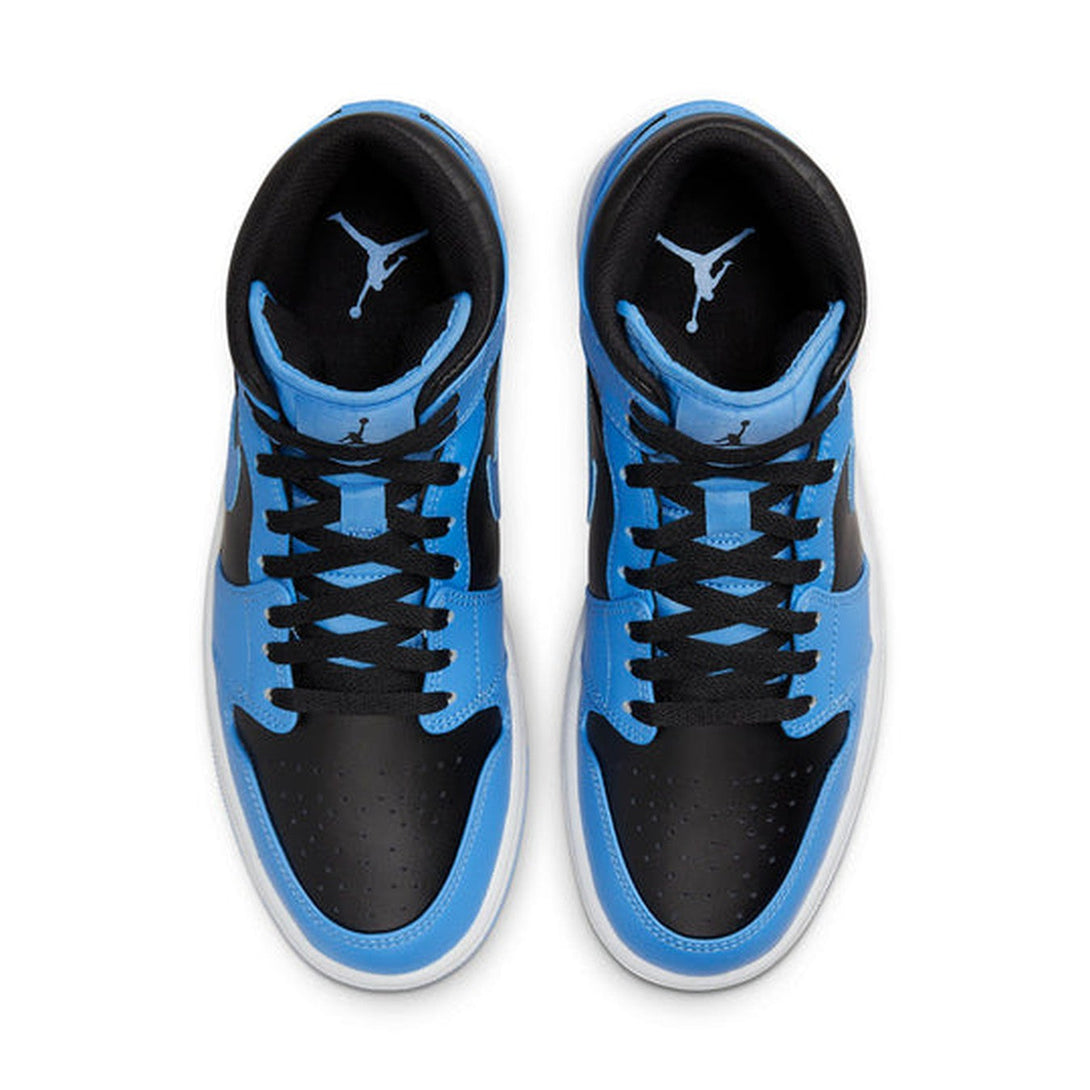 Air Jordan 1 Mid 'University Blue Black'- Streetwear Fashion 950 - levefly.com