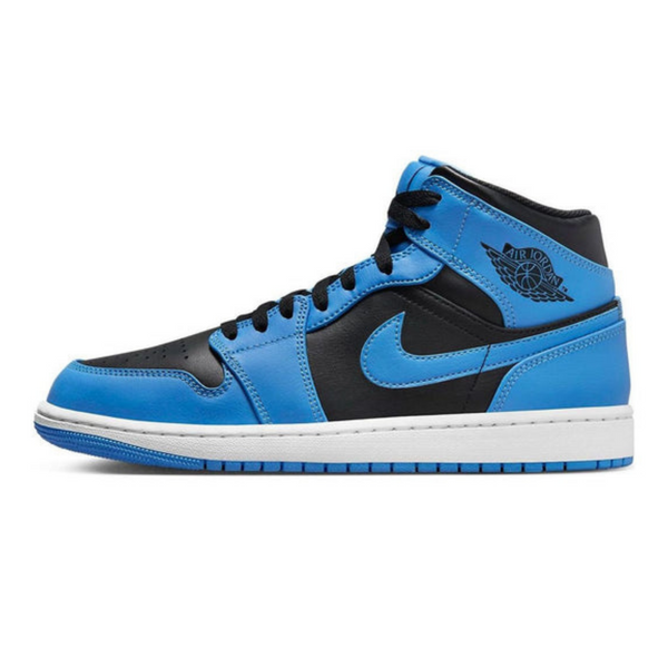 Air Jordan 1 Mid 'University Blue Black'- Streetwear Fashion 950 - levefly.com