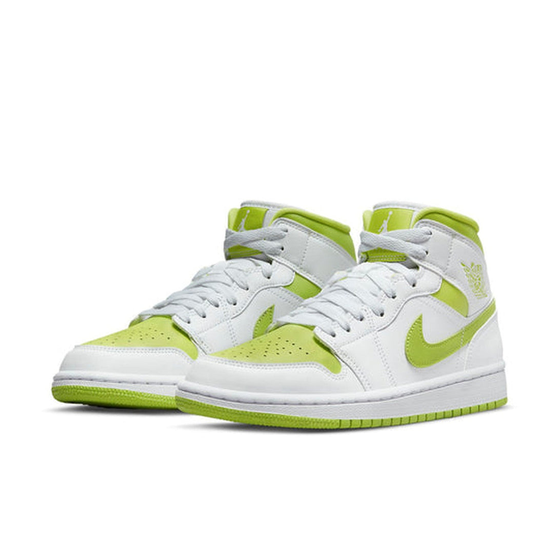 Air Jordan 1 Mid 'White Lime' Wmns- Streetwear Fashion 950 - levefly.com