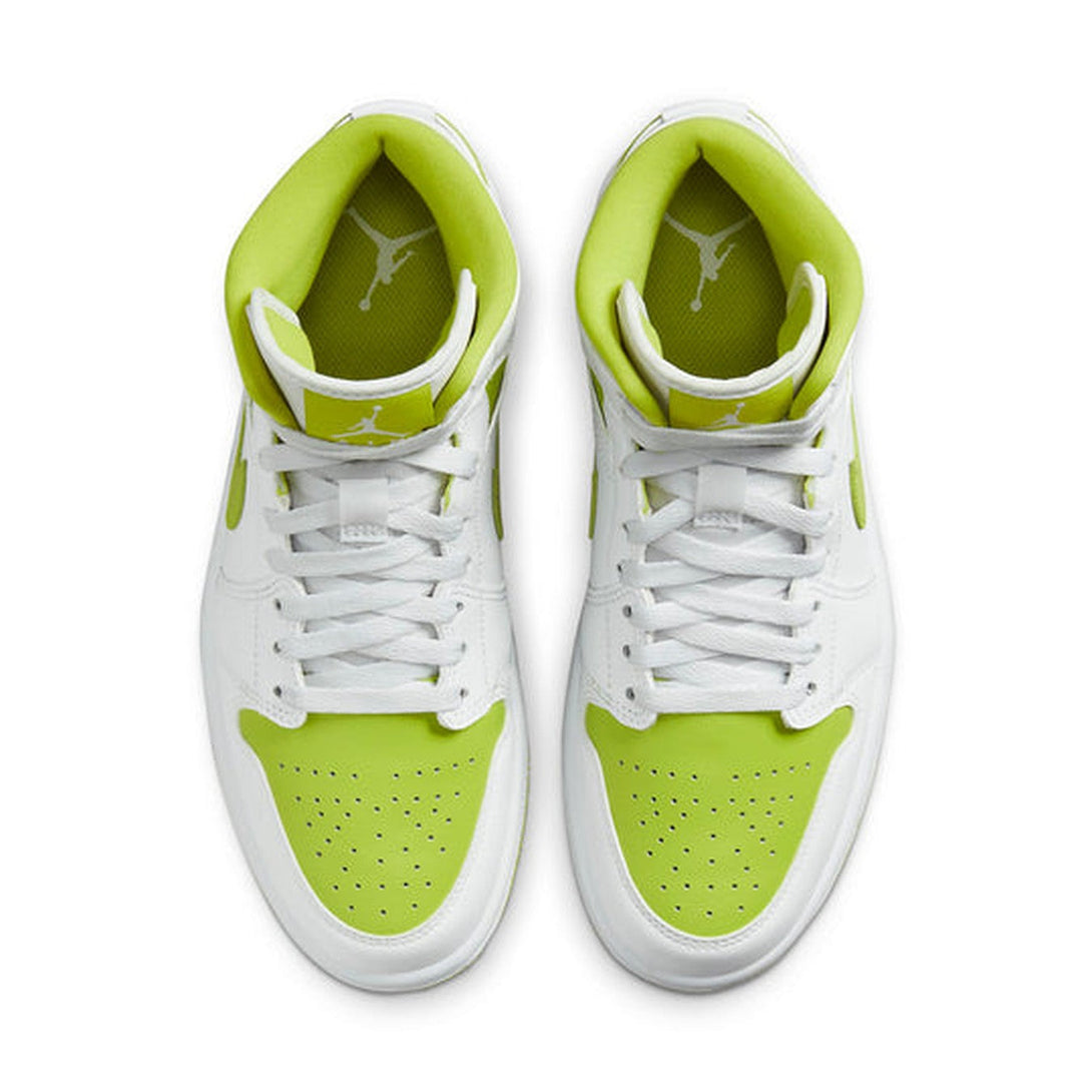 Air Jordan 1 Mid 'White Lime' Wmns- Streetwear Fashion 950 - levefly.com