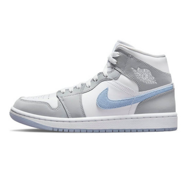 Air Jordan 1 Mid 'Wolf Grey Aluminum'- Streetwear Fashion 950 - levefly.com