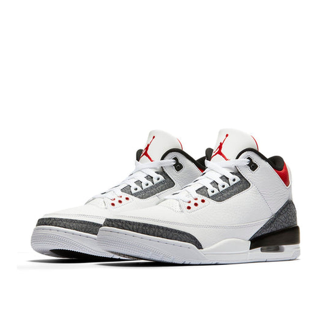 Air Jordan 3 Retro Denim SE 'Fire Red'- Streetwear Fashion 950 - levefly.com