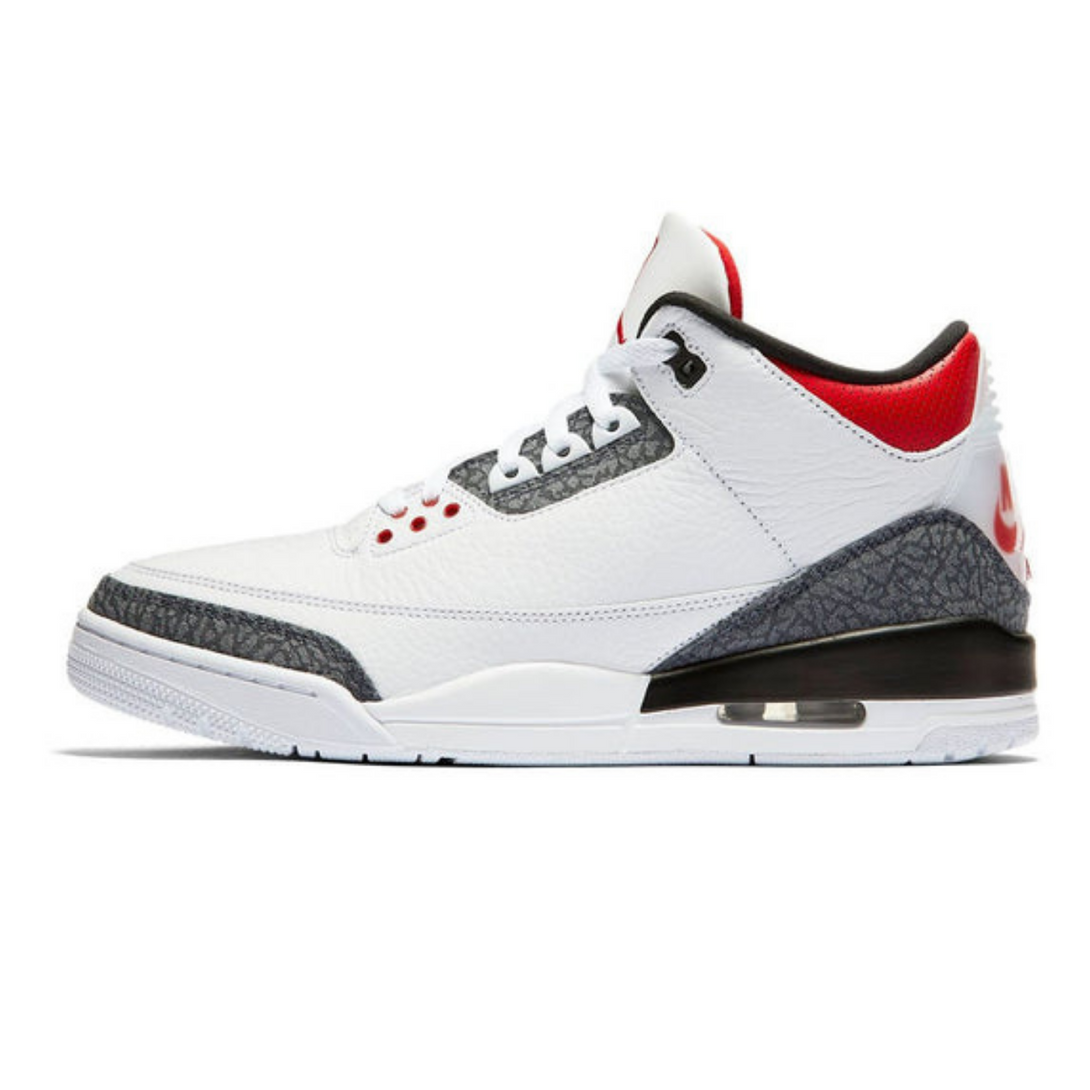 Air Jordan 3 Retro Denim SE 'Fire Red'- Streetwear Fashion 950 - levefly.com