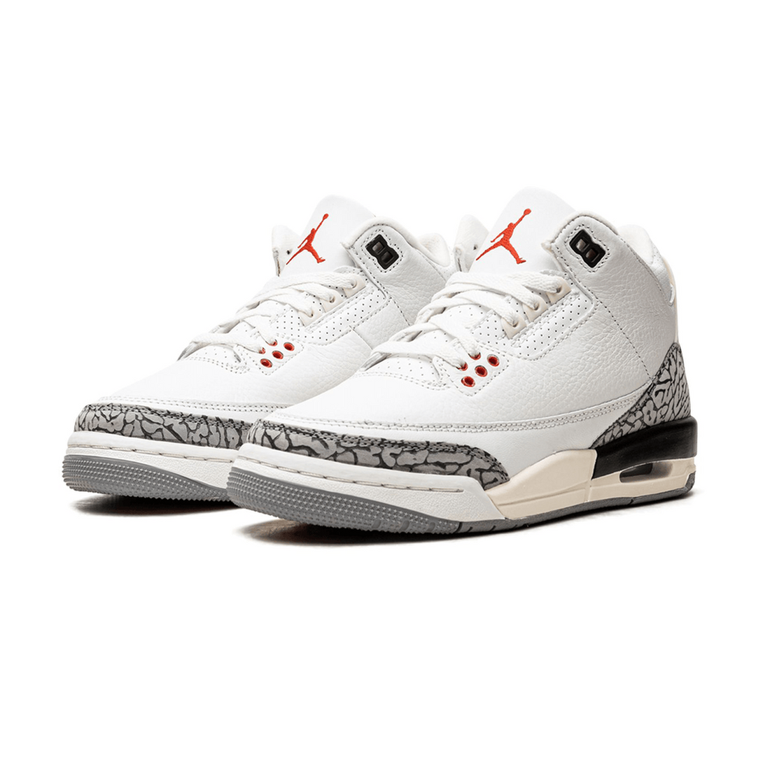 Air Jordan 3 Retro GS 'White Cement Reimagined'- Streetwear Fashion 950 - levefly.com