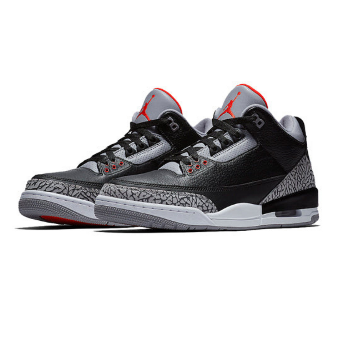 Air Jordan 3 Retro OG 'Black Cement' 2018- Streetwear Fashion 950 - levefly.com