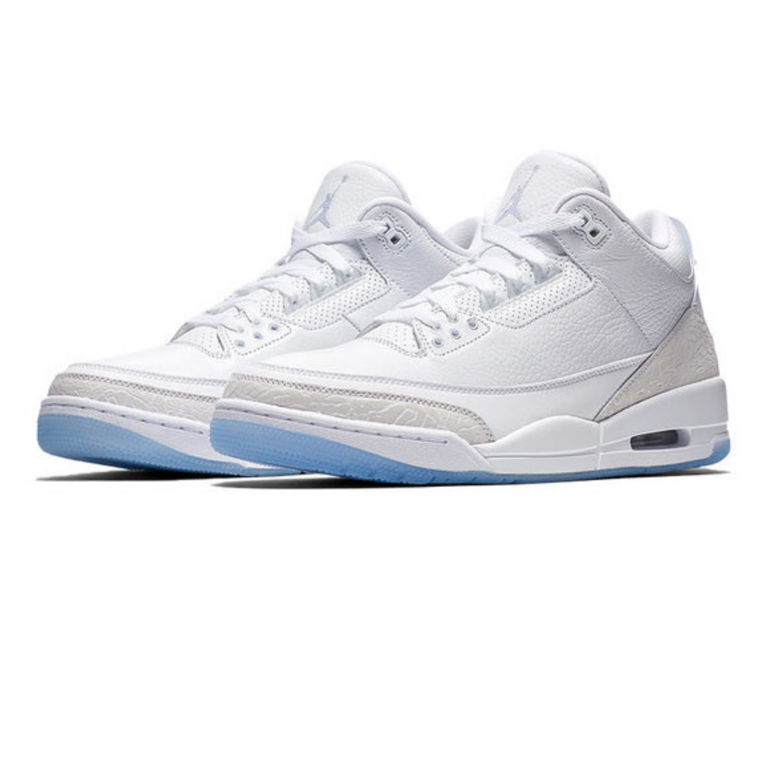 Air Jordan 3 Retro 'Triple White'- Streetwear Fashion 950 - levefly.com