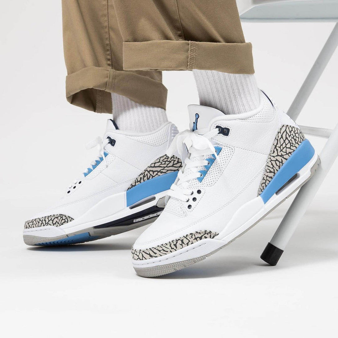 Air Jordan 3 Retro 'UNC'- Streetwear Fashion 950 - levefly.com