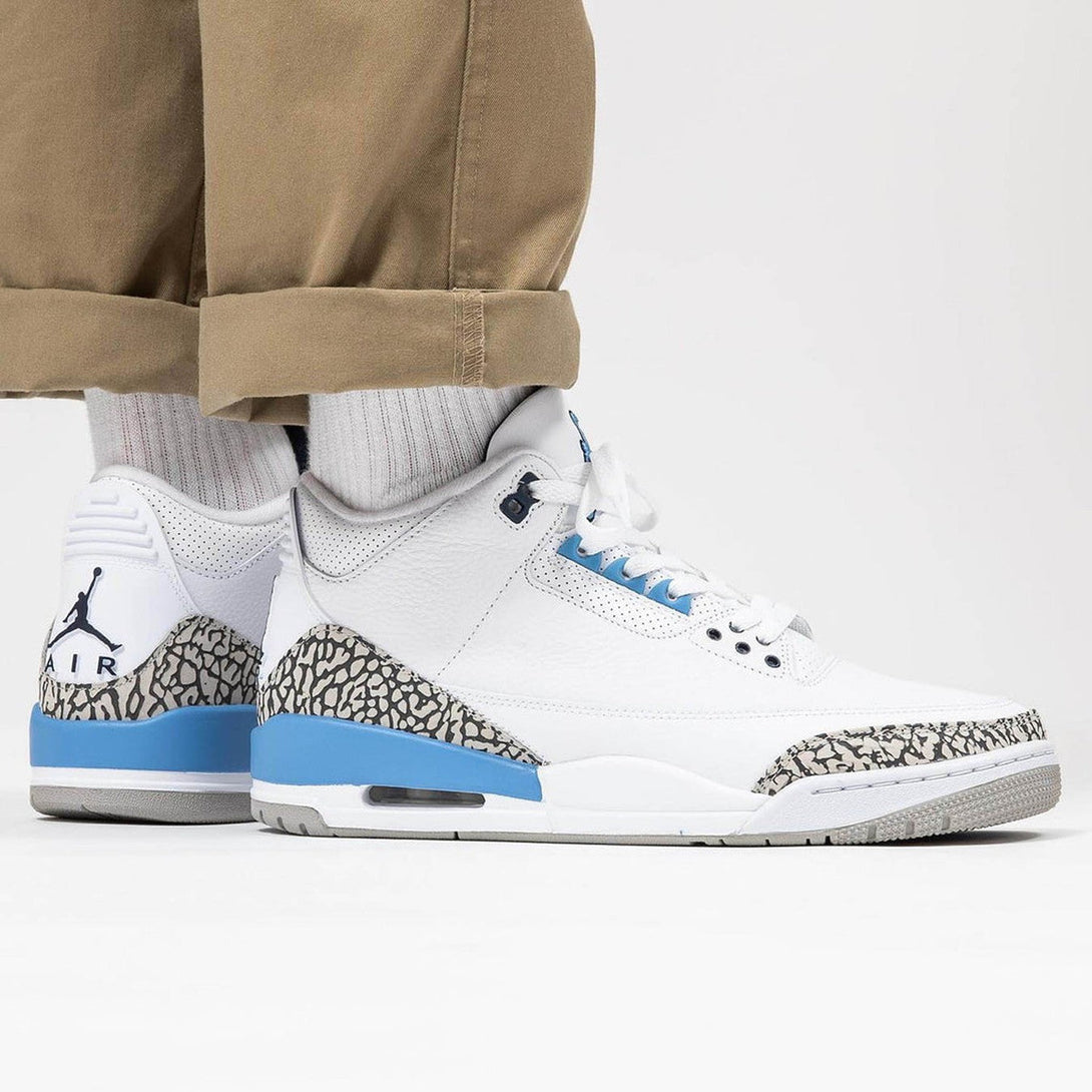 Air Jordan 3 Retro 'UNC'- Streetwear Fashion 950 - levefly.com