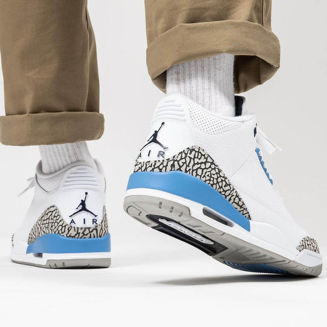 Air Jordan 3 Retro 'UNC'- Streetwear Fashion 950 - levefly.com