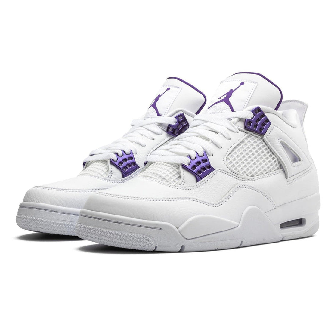 Air Jordan 4 Retro 'Purple Metallic'- Streetwear Fashion 950 - levefly.com