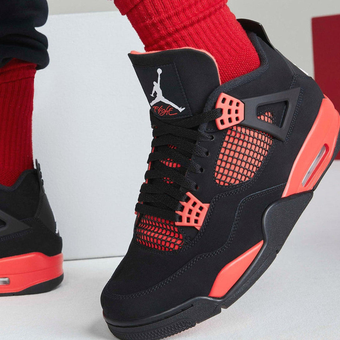 Air Jordan 4 Retro 'Red Thunder'- Streetwear Fashion 950 - levefly.com