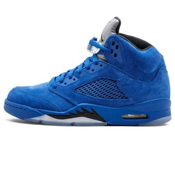 Air Jordan 5 Retro 'Blue Suede'- Streetwear Fashion 950 - levefly.com