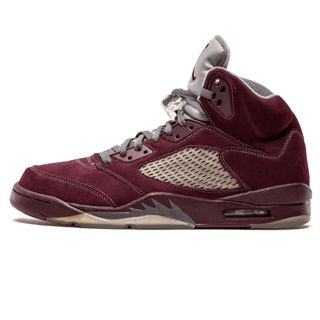 Air Jordan 5 Retro LS 'Burgundy'- Streetwear Fashion 950 - levefly.com