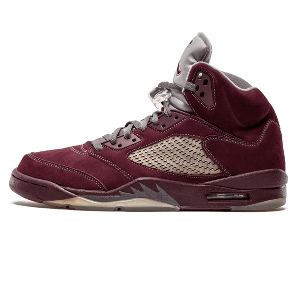 Air Jordan 5 Retro LS 'Burgundy'- Streetwear Fashion 950 - levefly.com