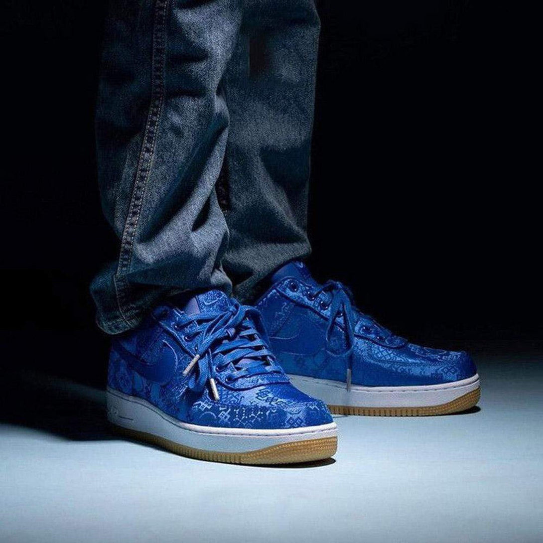 CLOT x Nike Air Force 1 PRM 'Royal Silk'- Streetwear Fashion 950 - levefly.com