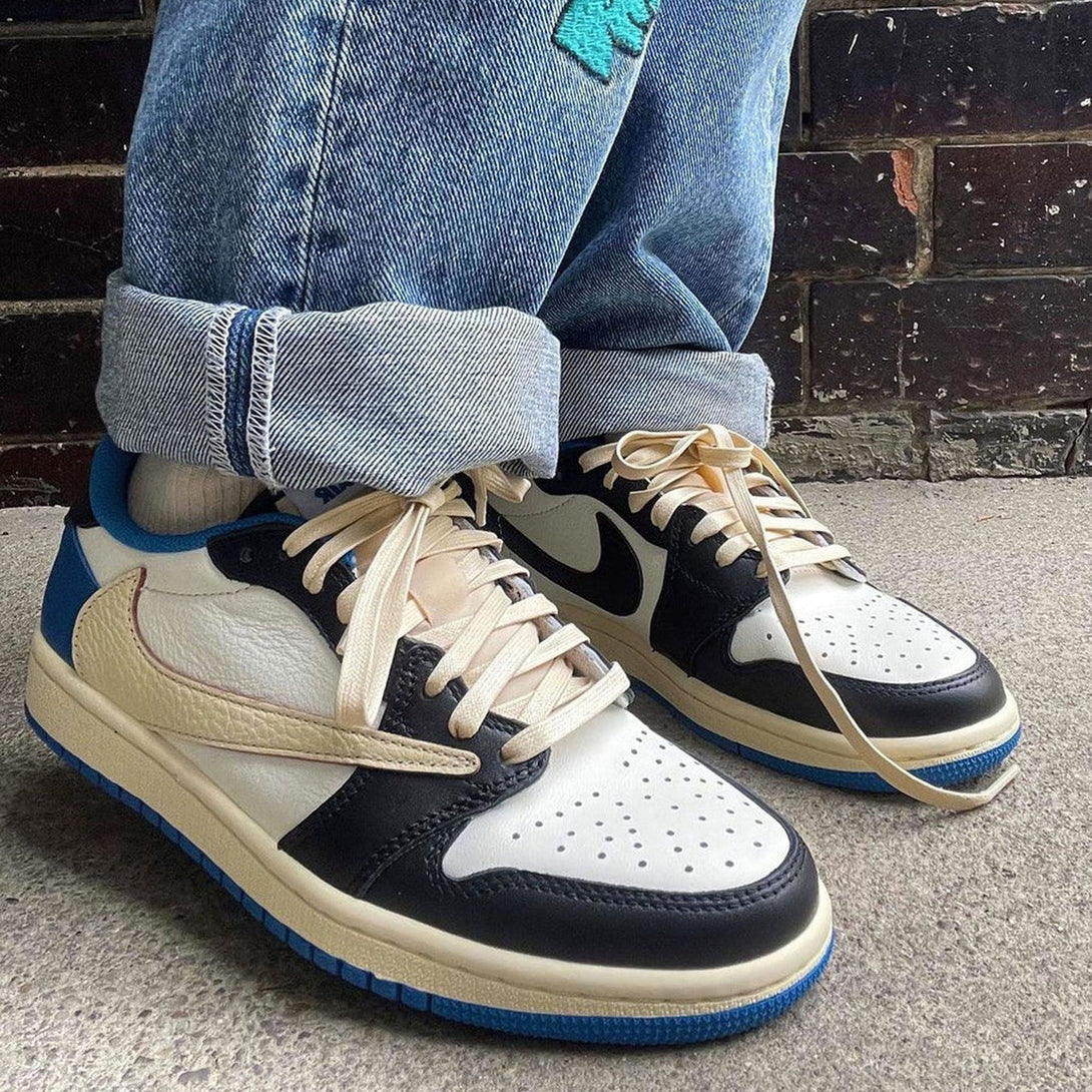 Fragment Design x Travis Scott x Air Jordan 1 Retro Low- Streetwear Fashion 950 - levefly.com