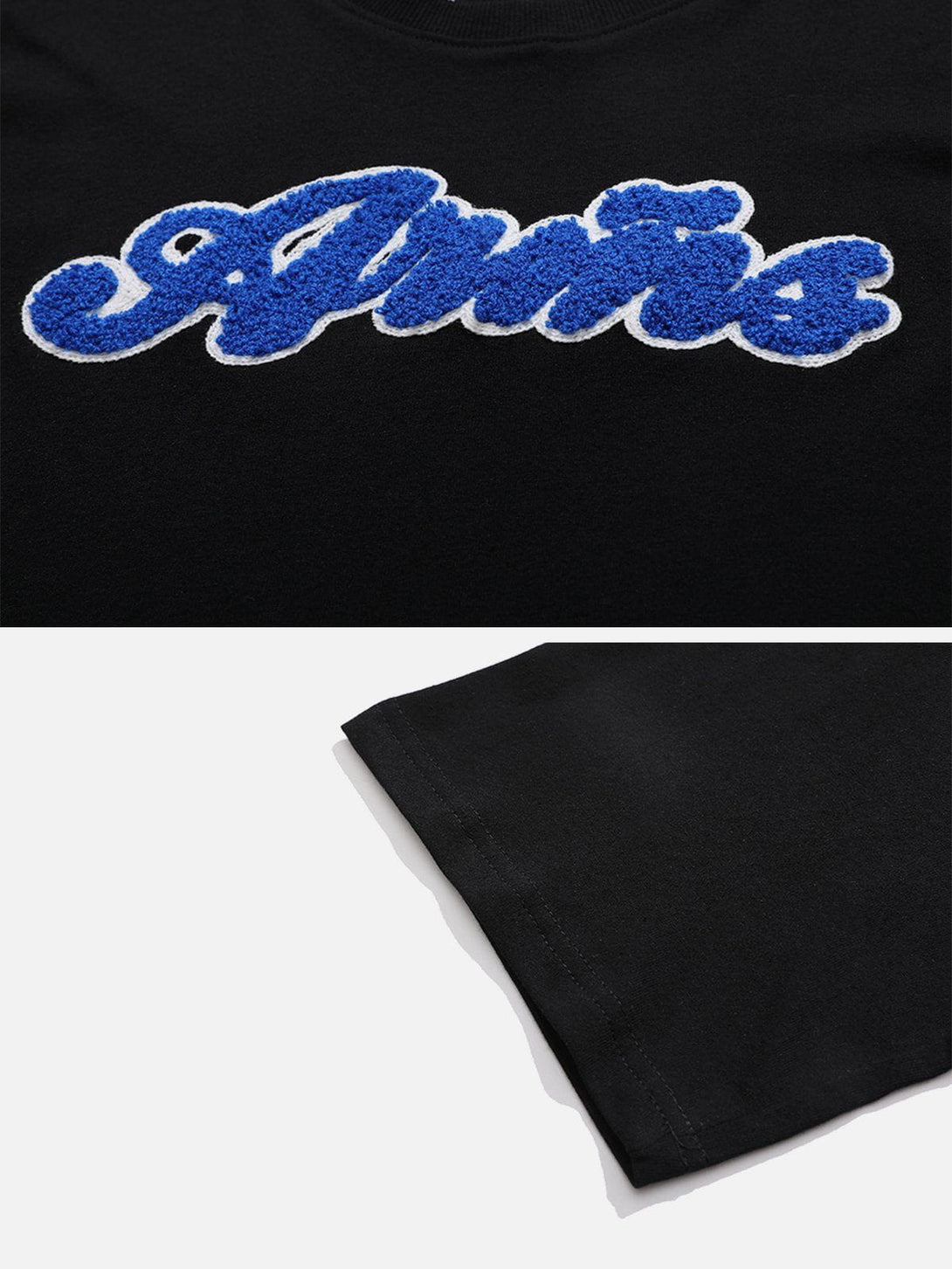 Levefly - Alphabet Embroidery Print Tee - Streetwear Fashion - levefly.com