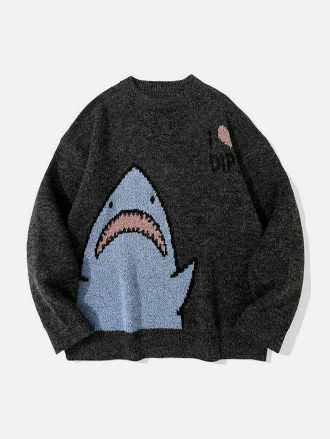 Levefly - Anime Shark Jacquard Sweater - Streetwear Fashion - levefly.com