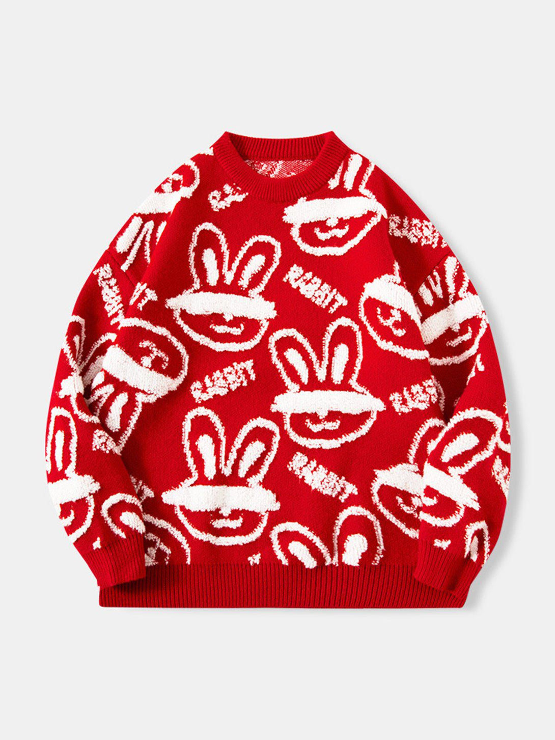 Levefly - Blindfolded Rabbit Knit Sweater - Streetwear Fashion - levefly.com