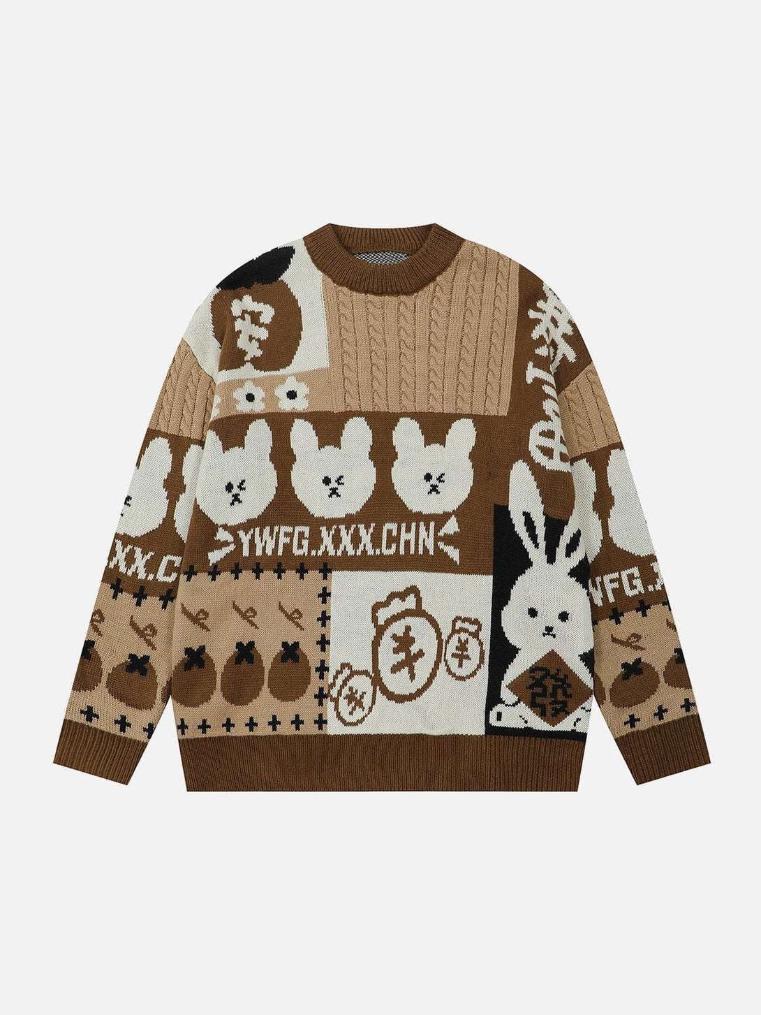 Levefly - Cartoon Embroidery Sweater - Streetwear Fashion - levefly.com