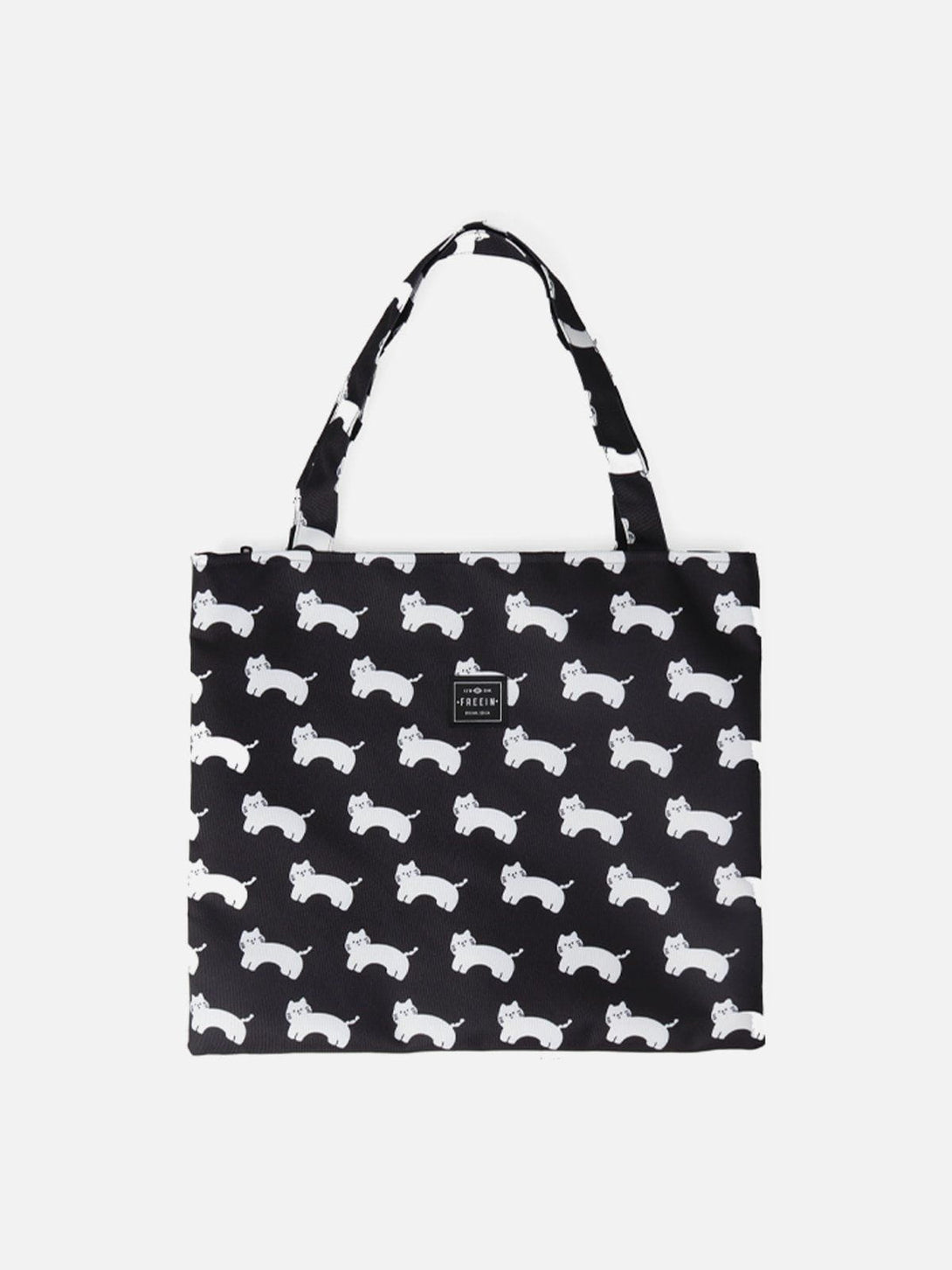 Levefly - Cat Print Canvas Shoulder Bag Bag - Streetwear Fashion - levefly.com