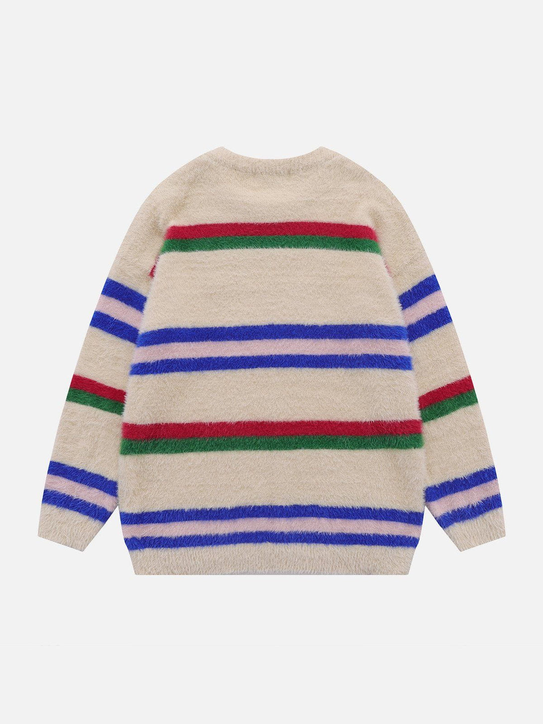 Levefly - Colorful Striped Letter Sweater - Streetwear Fashion - levefly.com