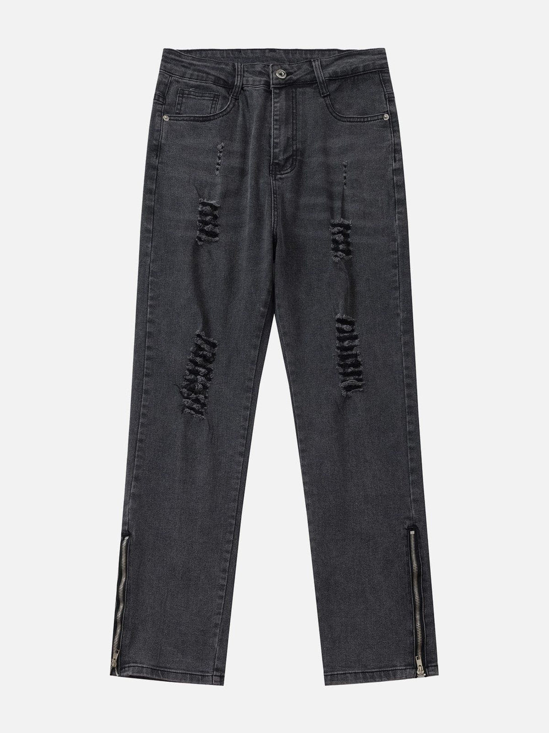 Levefly - Distressed ZIP UP Jeans - Streetwear Fashion - levefly.com