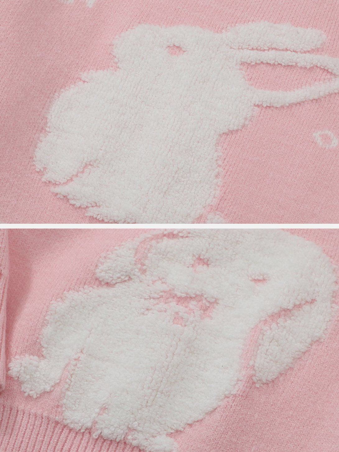 Levefly - Flocked Rabbit Sweater - Streetwear Fashion - levefly.com