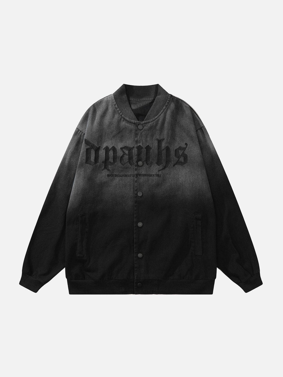 Levefly - Gradient Contrast Embroidered Jacket - Streetwear Fashion - levefly.com