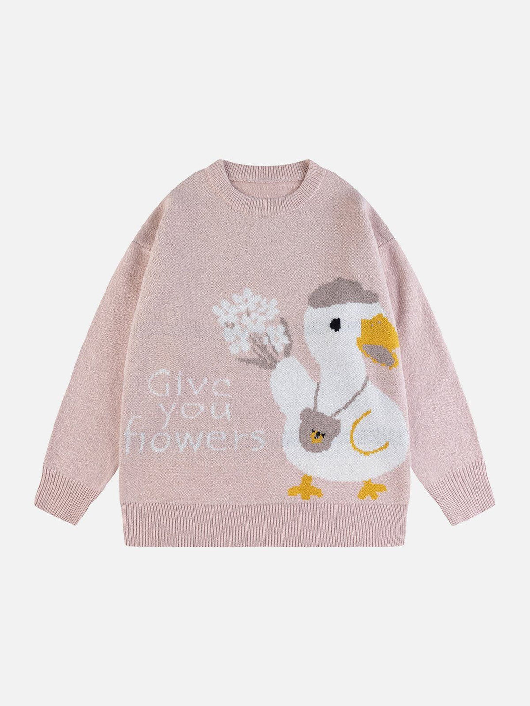 Levefly - Jacquard Cartoon Duck Sweater - Streetwear Fashion - levefly.com