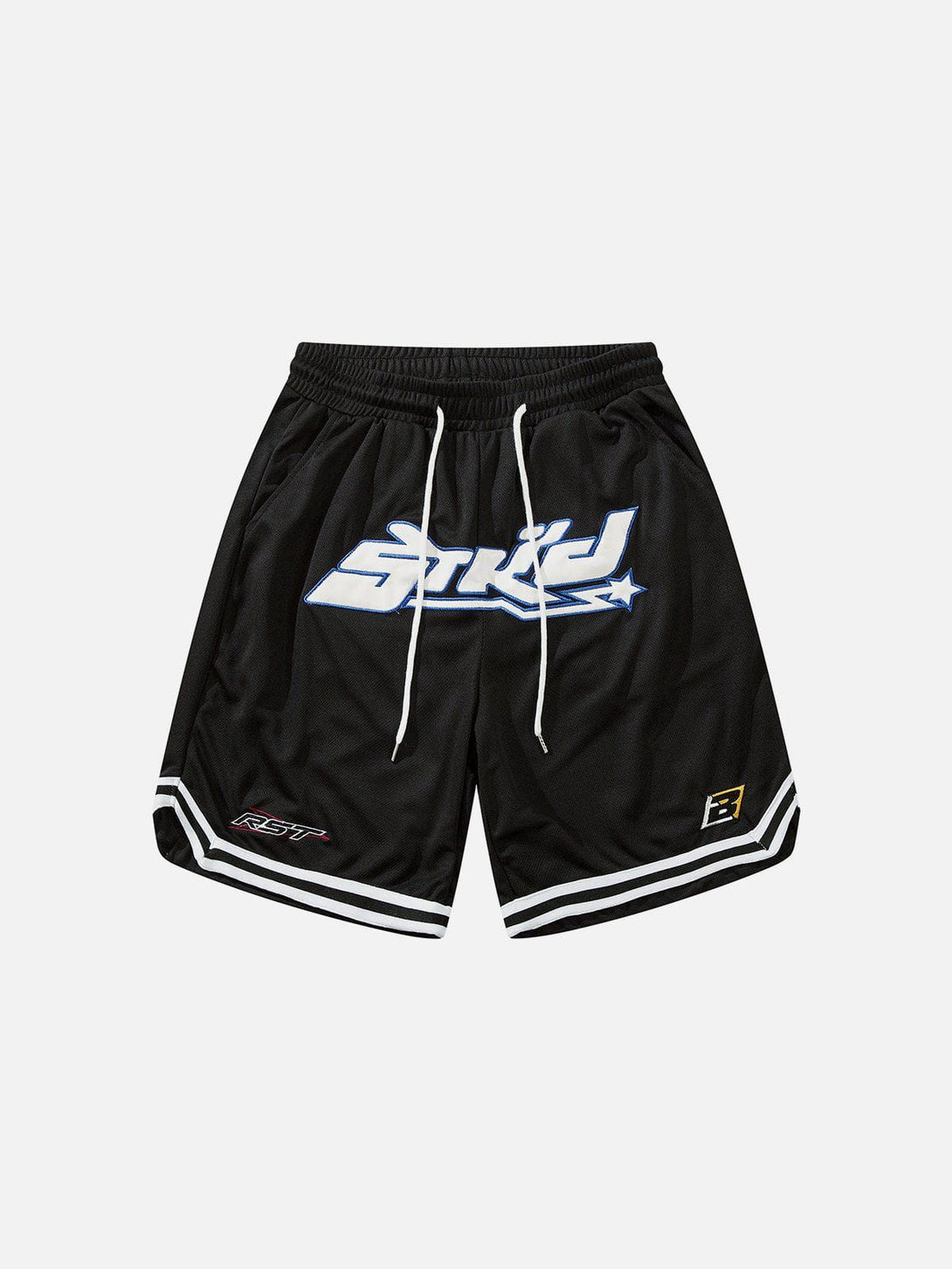 Levefly - Letter Embroidered Stripes Shorts - Streetwear Fashion - levefly.com