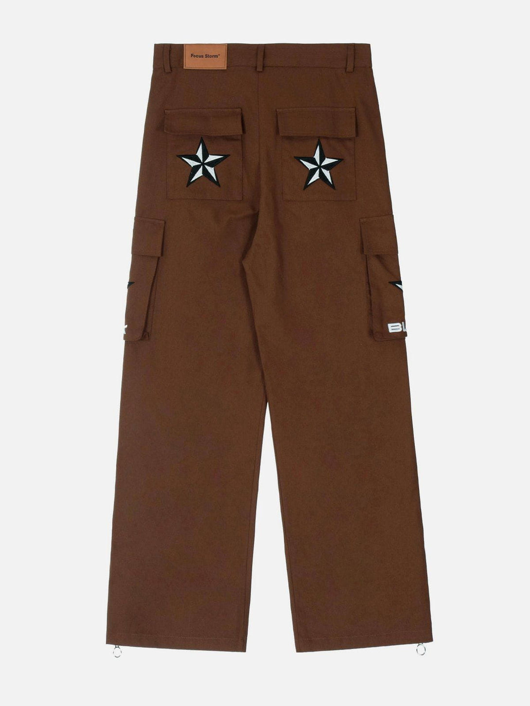 Levefly - Multi-Pocket Pentagram Embroidered Cargo Pants - Streetwear Fashion - levefly.com