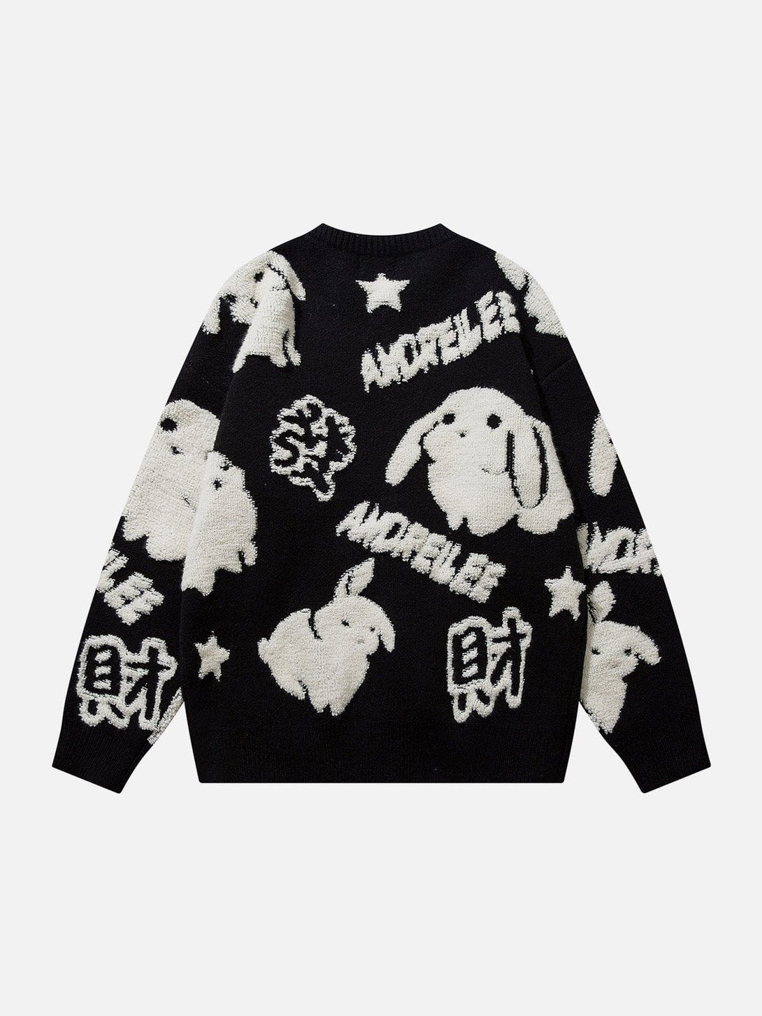 Levefly - Plush Rabbit Embroidery Sweater - Streetwear Fashion - levefly.com