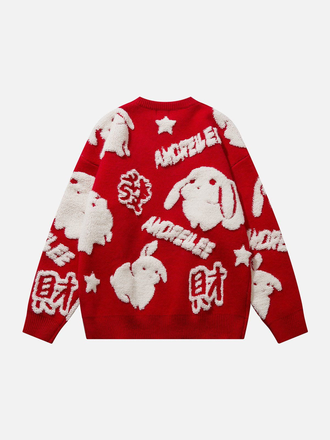 Levefly - Plush Rabbit Embroidery Sweater - Streetwear Fashion - levefly.com