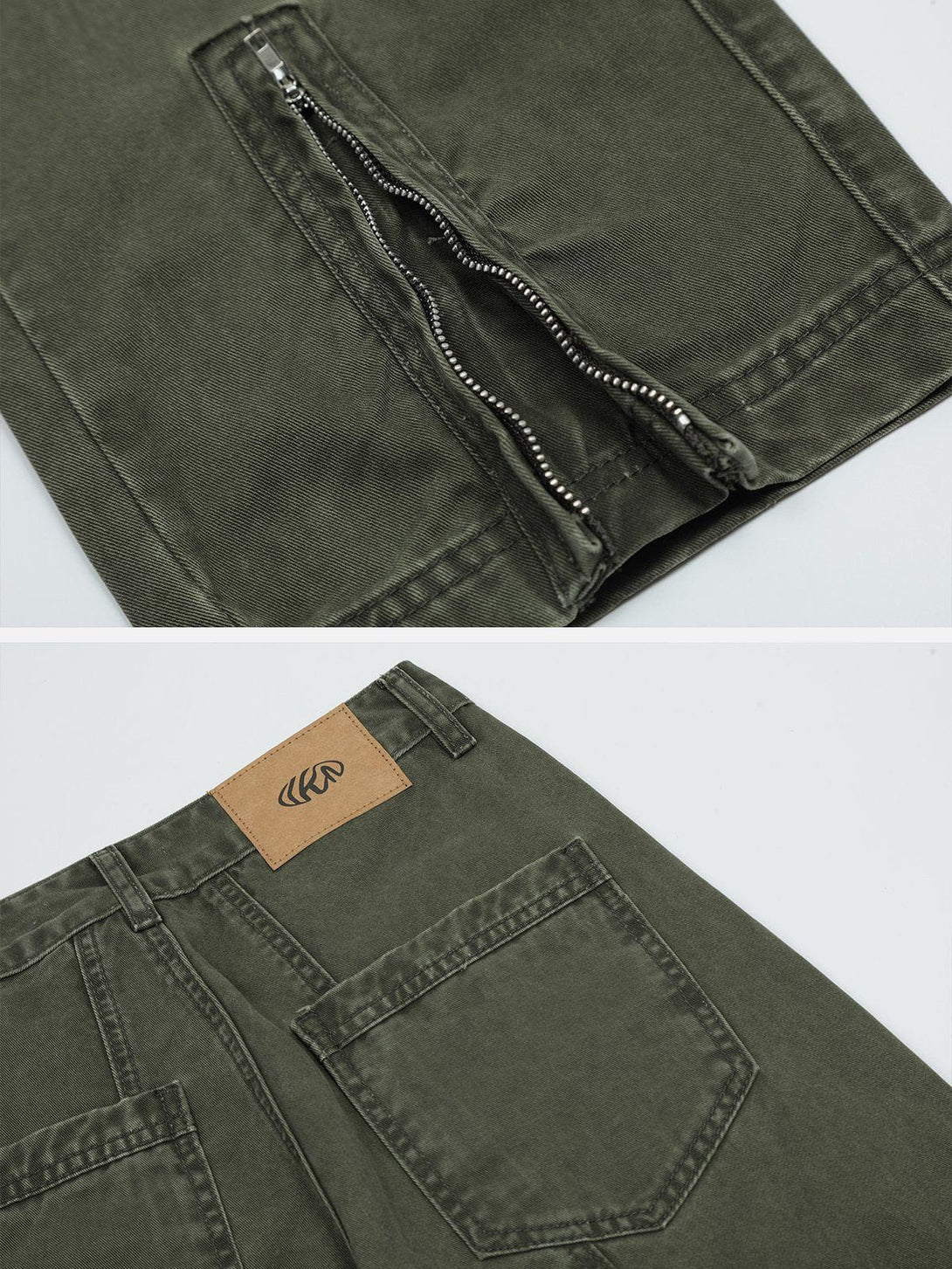 Levefly - Pocket Patchwork Cargo Pants - Streetwear Fashion - levefly.com