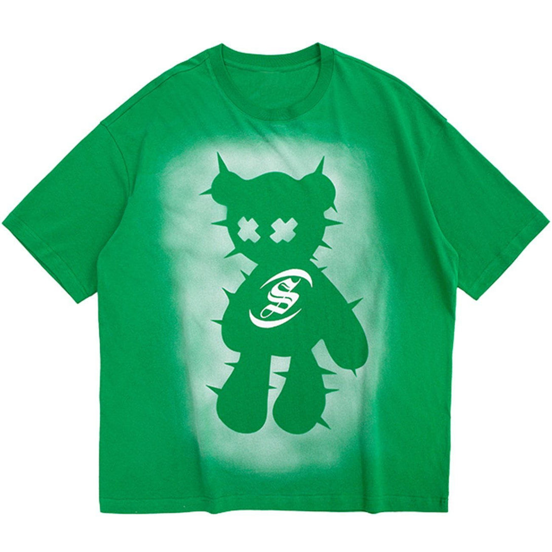 Levefly - Reflective Bear Graphic Tee - Streetwear Fashion - levefly.com