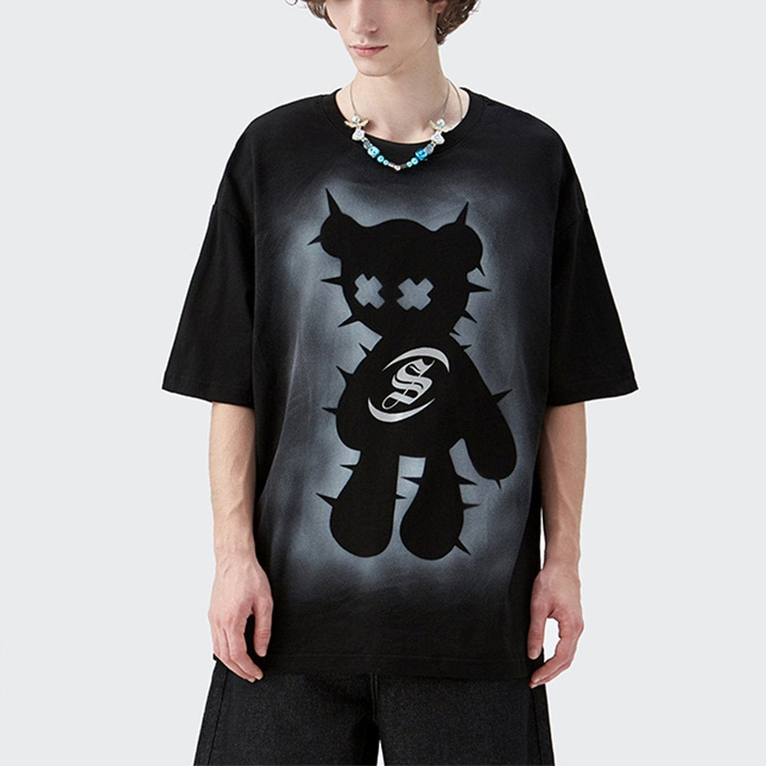 Levefly - Reflective Bear Graphic Tee - Streetwear Fashion - levefly.com