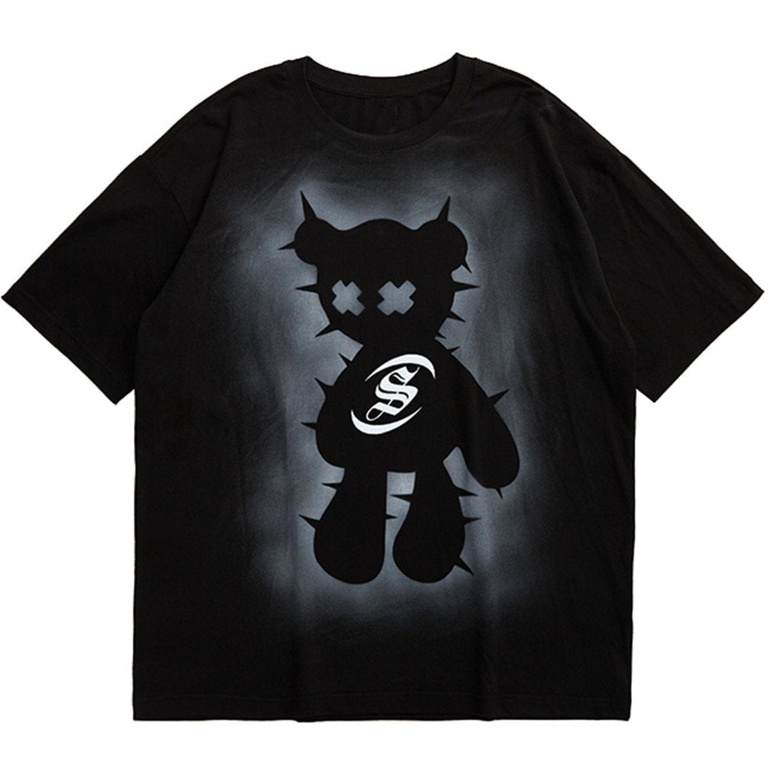 Levefly - Reflective Bear Graphic Tee - Streetwear Fashion - levefly.com