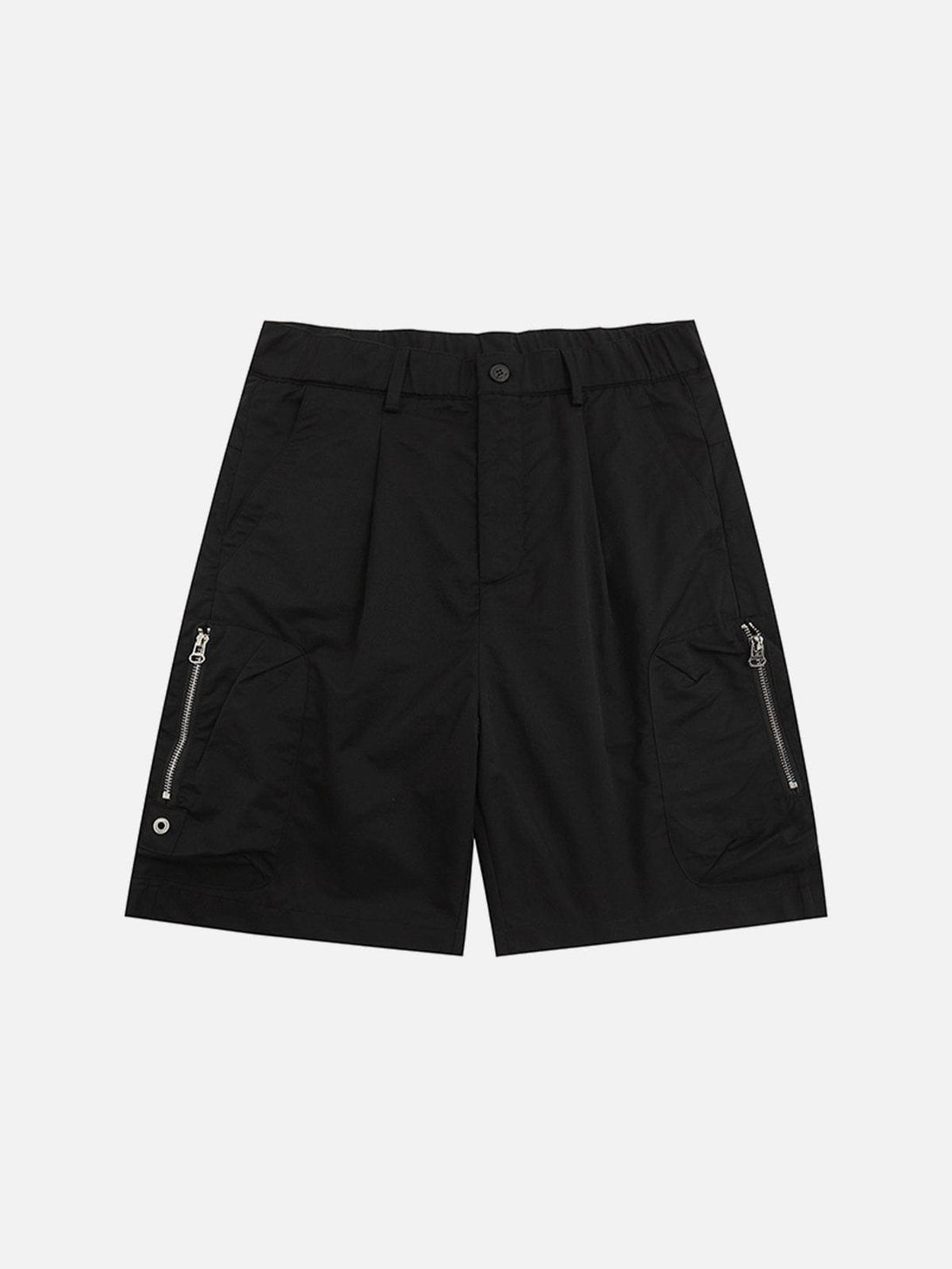 Levefly - Solid Color Side Zipper Pockets Cargo Shorts - Streetwear Fashion - levefly.com