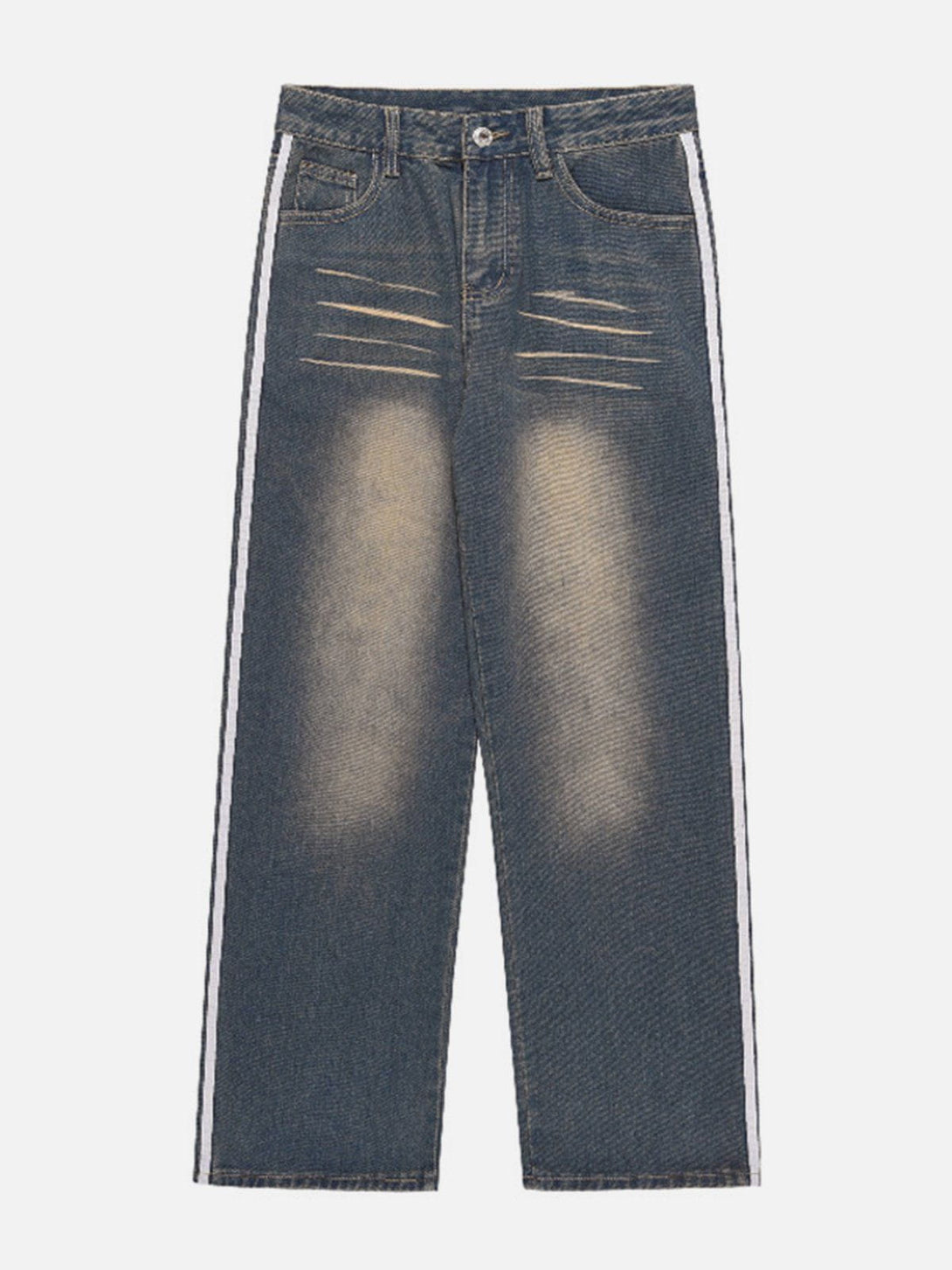 Levefly - Stripe Washed Jeans - Streetwear Fashion - levefly.com