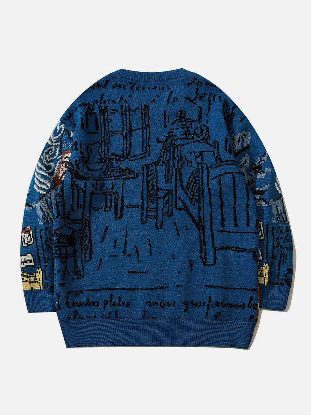 Levefly - Van Gogh Oil Painting Knit Sweater - Streetwear Fashion - levefly.com