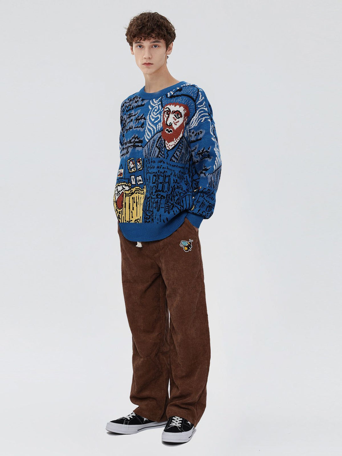 Levefly - Van Gogh Oil Painting Knit Sweater - Streetwear Fashion - levefly.com