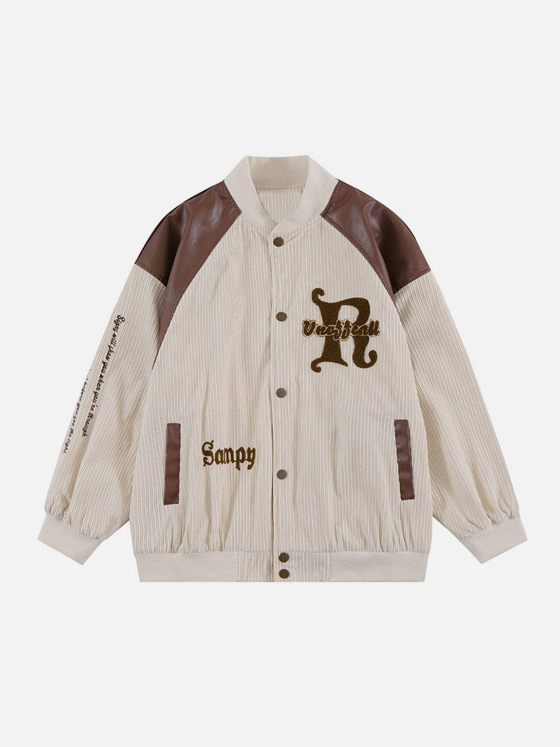 Levefly - Vintage Gothic Letters Varsity Jacket - Streetwear Fashion - levefly.com