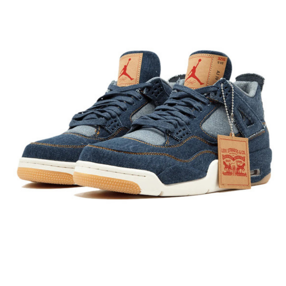 Levi's x Air Jordan 4 Retro 'Denim'- Streetwear Fashion 950 - levefly.com