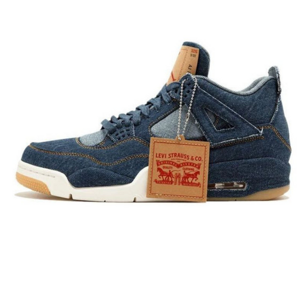 Levi's x Air Jordan 4 Retro 'Denim'- Streetwear Fashion 950 - levefly.com