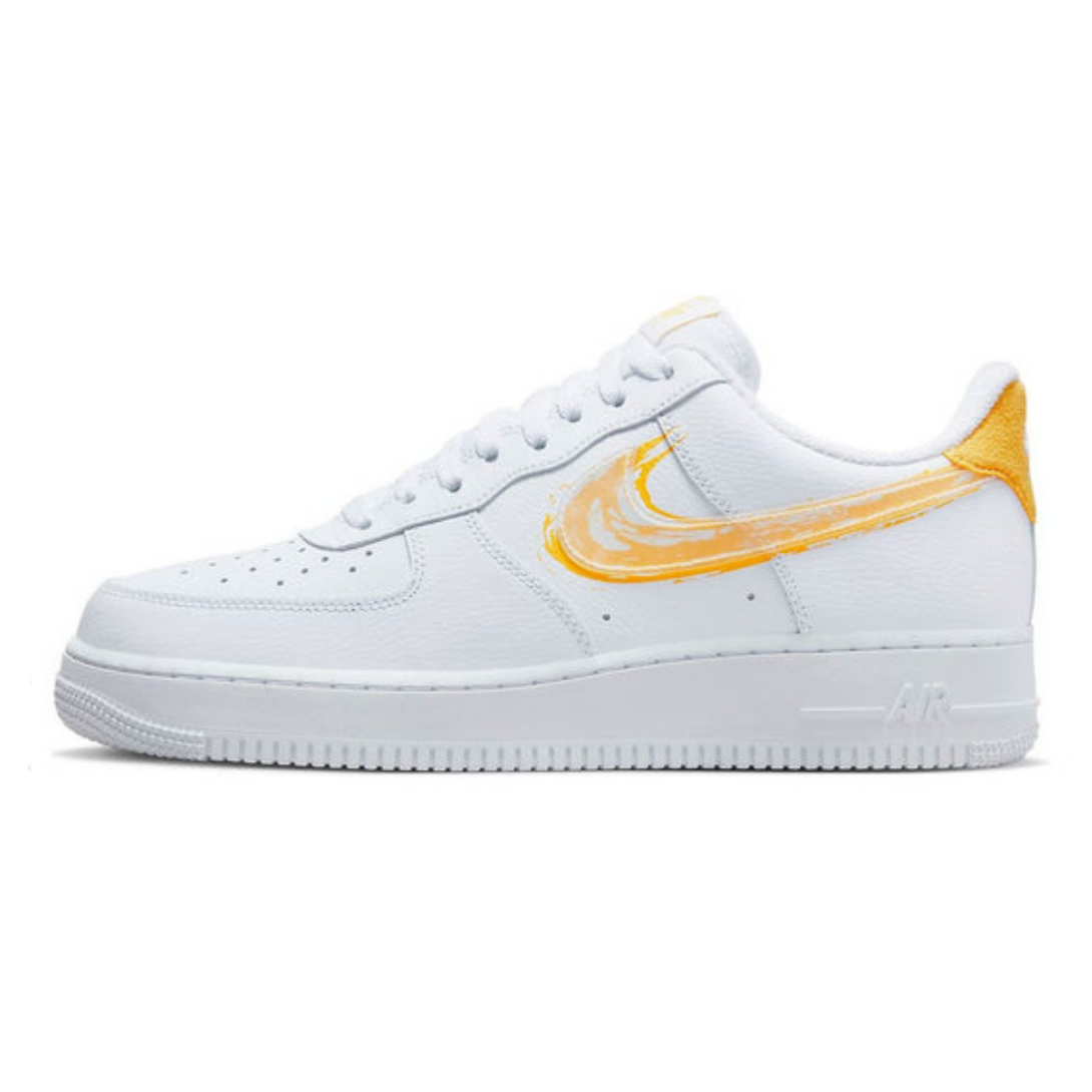 Nike Air Force 1 '07 'Brushstroke - White Solar Flare'- Streetwear Fashion 950 - levefly.com