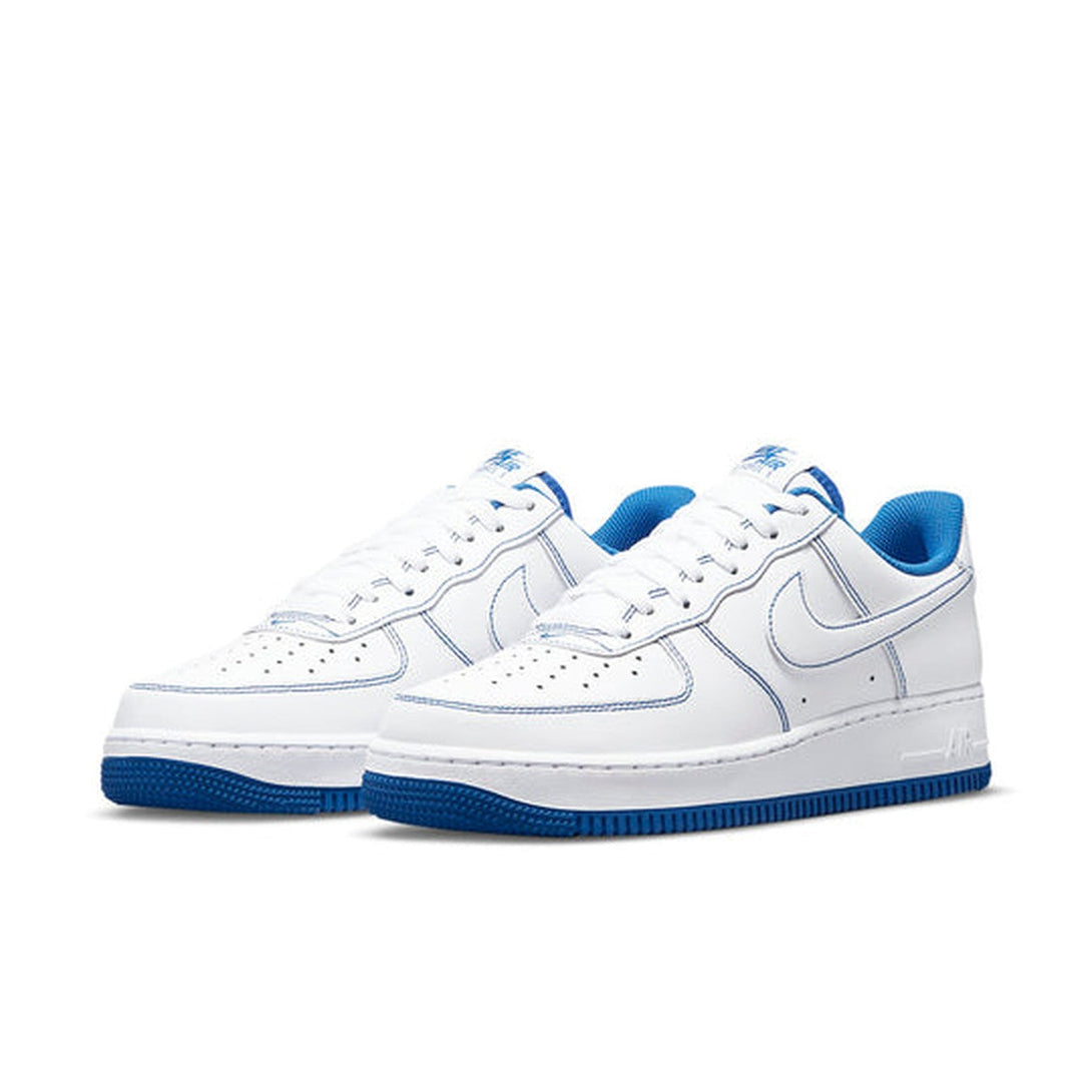 Nike Air Force 1 '07 'Contrast Stitch - White Game Royal'- Streetwear Fashion 950 - levefly.com