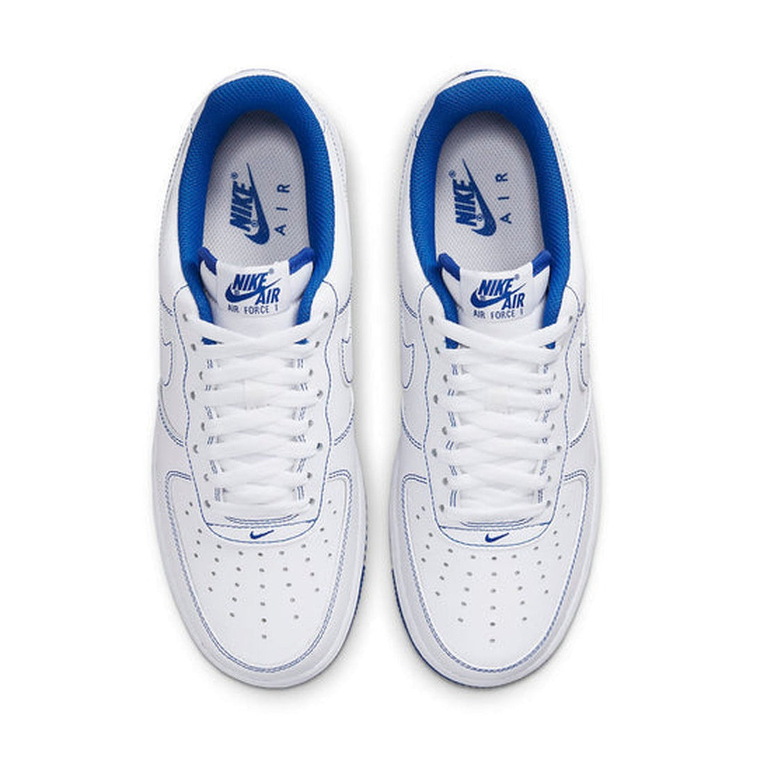 Nike Air Force 1 '07 'Contrast Stitch - White Game Royal'- Streetwear Fashion 950 - levefly.com