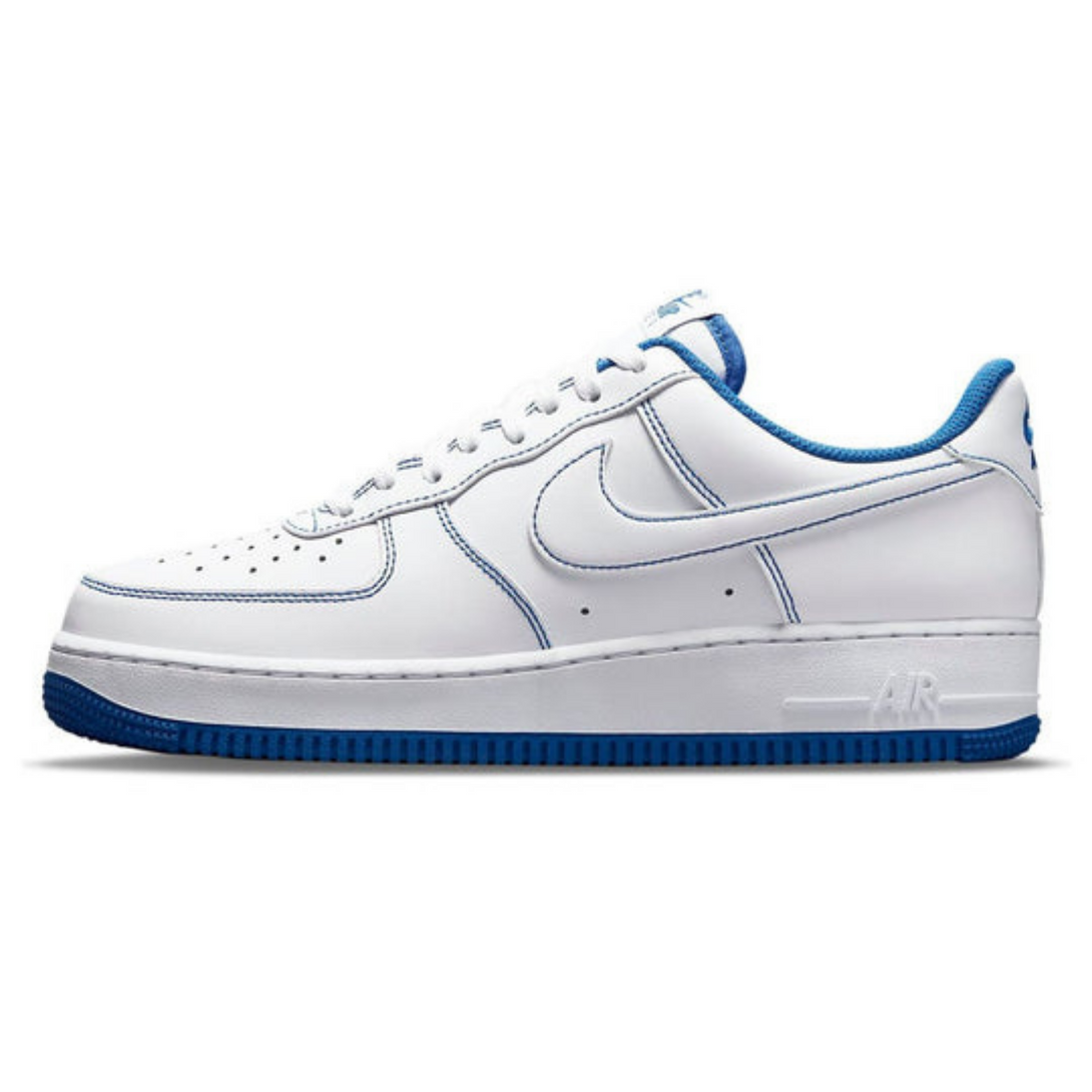 Nike Air Force 1 '07 'Contrast Stitch - White Game Royal'- Streetwear Fashion 950 - levefly.com