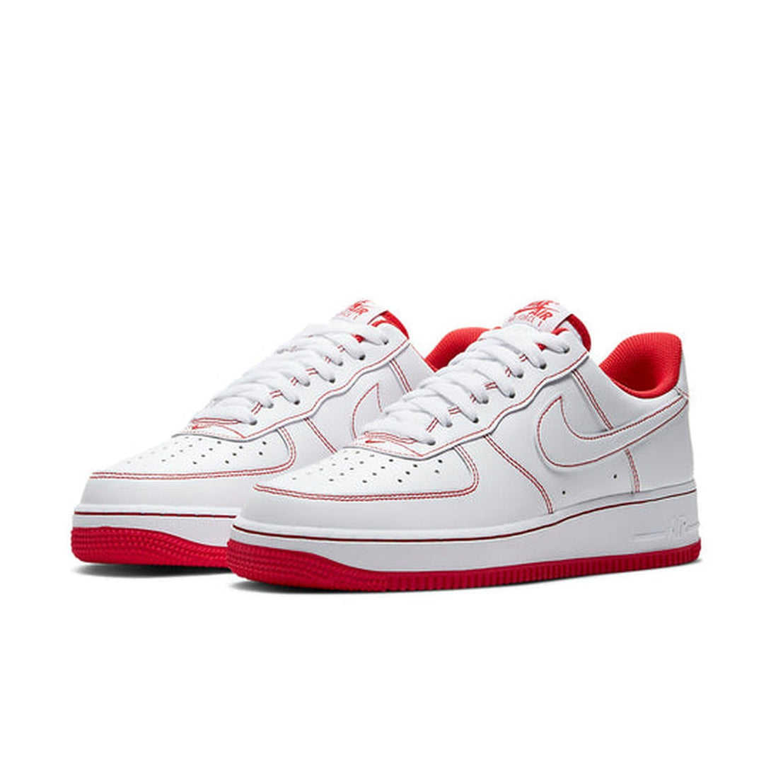 Nike Air Force 1 '07 'Contrast Stitch - White University Red'- Streetwear Fashion 950 - levefly.com